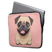Mops Hund Laptopschutzhülle (Vorderseite Links)