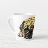 Mops-Hund-Latte-Mug Milchtasse (Linke Ecke)