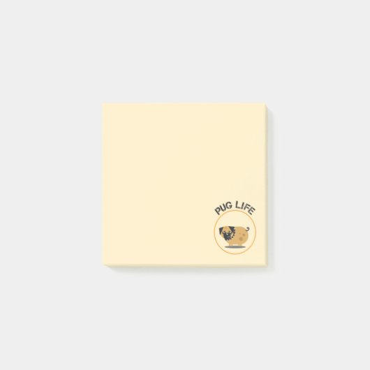 Mops-Hund-Leben Post-it® Notizen (Vorderseite)