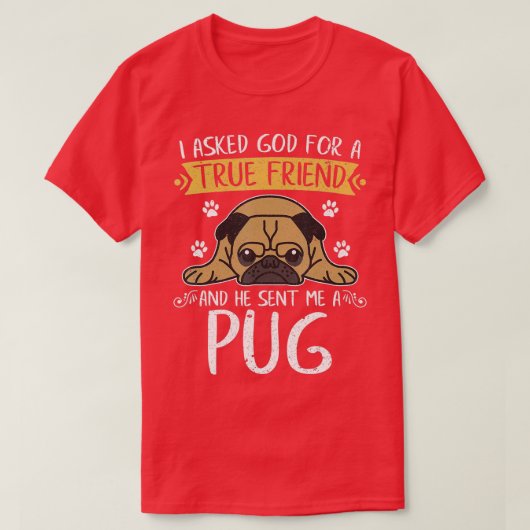 Mops Hund Lover Jesus Christ Gebet Geschenk Mops T-Shirt (Design vorne)