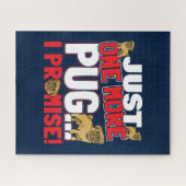 Mops Hund Lover nur noch ein, verspreche ich (rot) Puzzle (Horizontal)