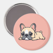 Mops-Hund Magnet (Vorderseite/Rückseite)