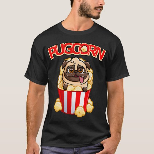 Mops-Hund Mais T-Shirt (Vorderseite)