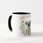 Mops Hund Mama Bläschen Tasse (Vorderseite Links)