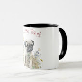 Mops Hund Mama Bläschen Tasse (VorderseiteRechts)
