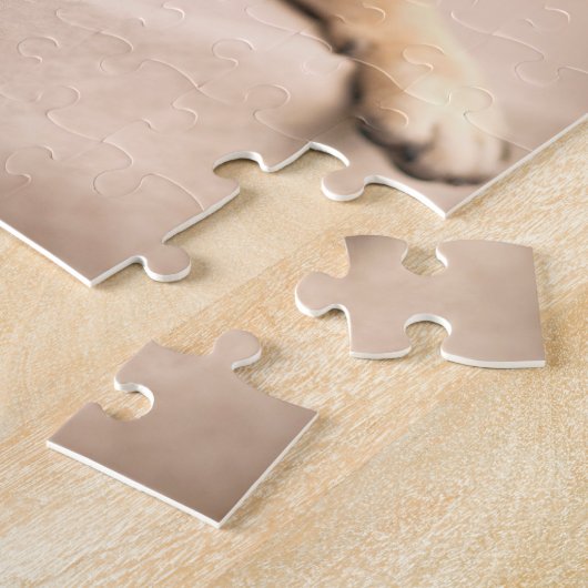 Mops-Hund mit Bogen-Krawatte Puzzle (Seite)