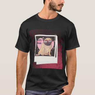 Mops-Hund mit Brille T-Shirt