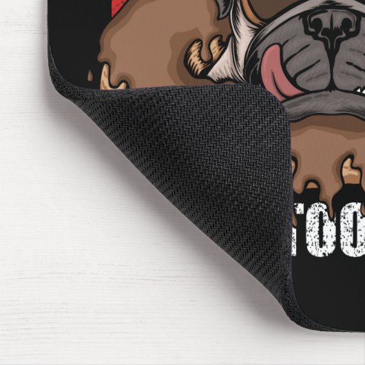 Mops Hund mit Donuts Retrodesign Mouse Pad Mousepad (Ecke)