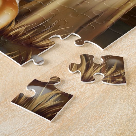 Mops Hund mit Hexenhut Halloween Puzzle (Seite)