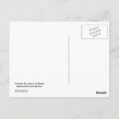 Mops Hund mit Mundöffnung Postkarte (Rückseite)