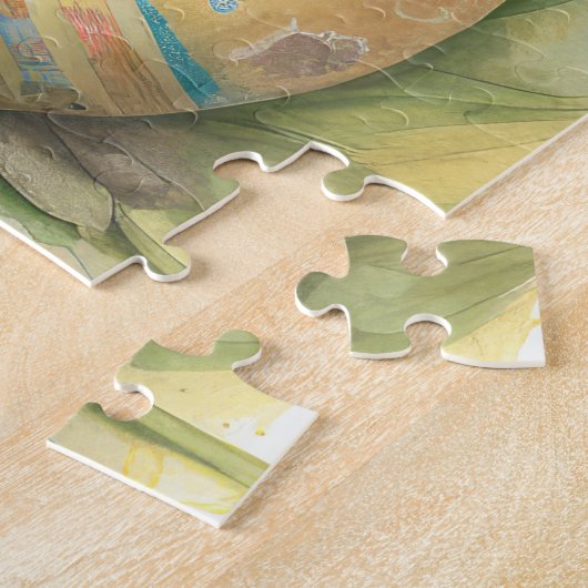 Mops Hund mit Ostereiern Urlaub Puzzle (Seite)