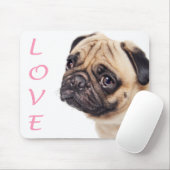 Mops-Hund-Mops-Hund-Mauspad Mousepad (Mit Mouse)