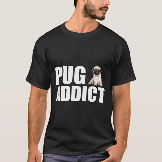 Mops-Hund - Mops-Süchtiger Essential 874 T-Shirt (Vorderseite)