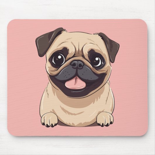 Mops-Hund Mousepad (Vorne)