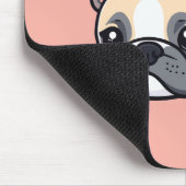 Mops-Hund Mousepad (Ecke)