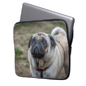 Mops-Hund-Notebook-Hülle Laptopschutzhülle (Vorderseite Links)