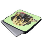 Mops Hund Notebook-Sieb Laptopschutzhülle (Vorne Knopf)