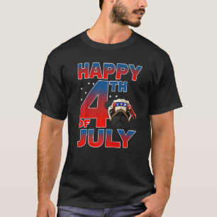 Mops Hund Patriotischer Unabhängigkeitstag Glückwu T-Shirt