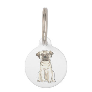 Mops Hund Pet-ID-Tag Haustiermarke