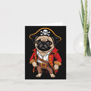Mops Hund Pirate Shirt Jungs Kinder Skull Hallowee Karte