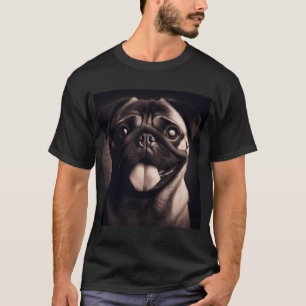 Mops-Hund-Porträt 2 T-Shirt