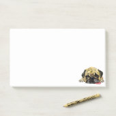 Mops-Hund-Post-it®-Hinweise Post-it Klebezettel (Auf Schreibtisch)