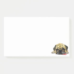 Mops-Hund-Post-it®-Hinweise Post-it Klebezettel