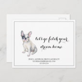 Mops Hund Real Anwesen kaufen Marketing Postkarte (Vorne/Hinten)