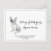 Mops Hund Real Anwesen kaufen Marketing Postkarte (Vorderseite)