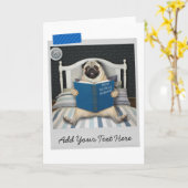 Mops Hund Regeln Menschen buchen lustige Karte (Gelbe Blume)