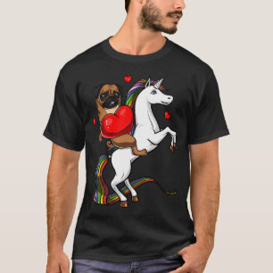 Mops-Hund reitet Einhorn T-Shirt