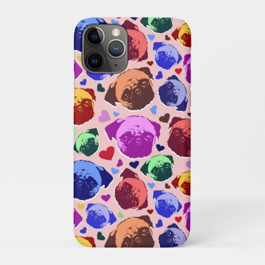 Mops-Hund Retro PopArt-Stil Case-Mate iPhone Hülle (Rückseite)