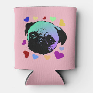 Mops-Hund Retro PopArt Stil Dosenkühler