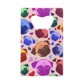 Mops-Hund Retro PopArt Stil Geldbeutel Flaschenöffner (Rückseite)