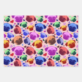 Mops-Hund Retro PopArt-Stil Geschenkpapier Set (Vorderseite 2)