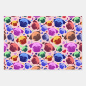 Mops-Hund Retro PopArt-Stil Geschenkpapier Set (Vorderseite)