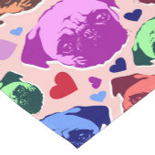 Mops-Hund Retro PopArt Stil Kurzer Tischläufer (Ecke)