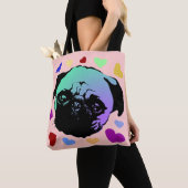 Mops-Hund Retro PopArt-Stil Tasche (Von Nahem)