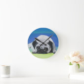 Mops-Hund Runde Wanduhr (Zuhause)