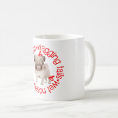 Mops Hund, schlampige Küsse Kaffeetasse (VorderseiteRechts)