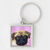 Mops-Hund Schlüsselanhänger (Vorne)