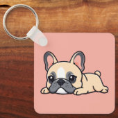 Mops-Hund Schlüsselanhänger (Vorderseite)