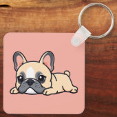 Mops-Hund Schlüsselanhänger (Rückseite)