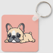 Mops-Hund Schlüsselanhänger (Rückseite)