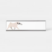 Mops Hund Schreibtischnamensplakette (Vorderseite )