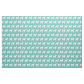 Mops Hund Silhouette Haustier Aquamarin Stoff (Fat Quarter (45,7 x 55,9 cm))