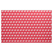 Mops Hund Silhouette Haustier Rot Stoff (Fat Quarter (45,7 x 55,9 cm))