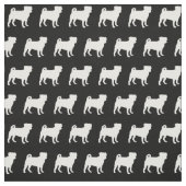 Mops Hund Silhouette Haustier Stoff (Muster)