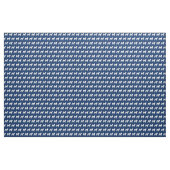 Mops Hund Silhouette Pet Navy Blue Stoff (Yard (91,4 cm))