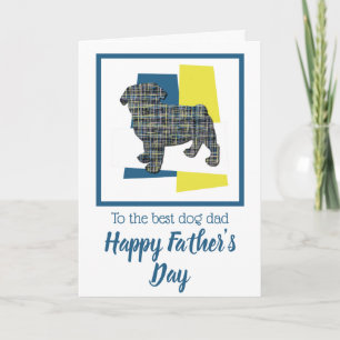 Mops Hund Silhouette TriColor Vatertagskarte Karte